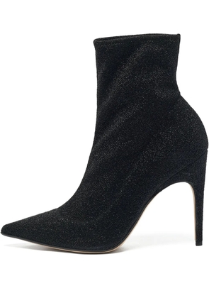Sergio Rossi Vintage pre-owned 110mm lurex textured boots - Black