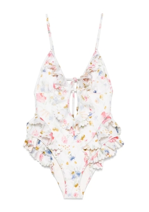 ZIMMERMANN Lucky Waterfall swimsuit - White