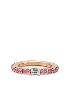 Roberto Demeglio 18K rose gold Stretch sapphire and diamond ring - Pink