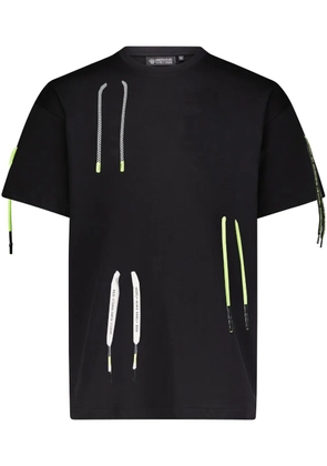 Mostly Heard Rarely Seen drawstring-embellished cotton T-shirt - Black