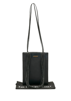 Jacquemus Pre-Owned A4 leather shoulder bag - Black