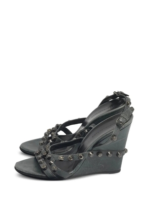 Balenciaga Pre-Owned Arena wedge-heel sandals - Green