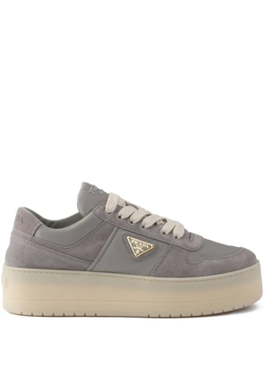Prada Downtown Bold suede platform sneakers - Grey