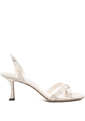 Jimmy Choo Pre-Owned 65mm Elsy sandals - Neutrals
