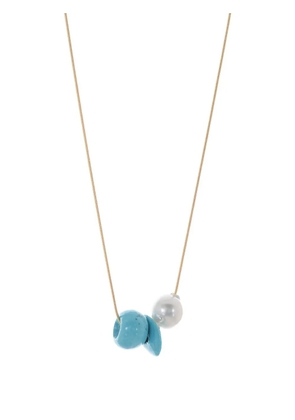 Ten Thousand Things 18K yellow gold turquoise and pearl necklace