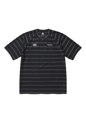 Supreme x Umbro® striped 'SS 25 - Black' soccer jersey