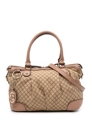 Gucci Pre-Owned 2016-2025 Diamante Canvas Sukey satchel - Brown