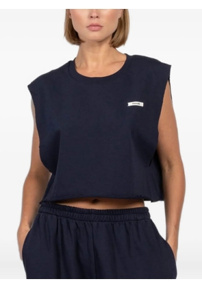 FREEDÉR Soft raw-edge tank top - Blue