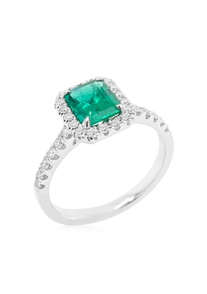 HYT Jewelry platinum diamond and Colombian emerald ring - Silver