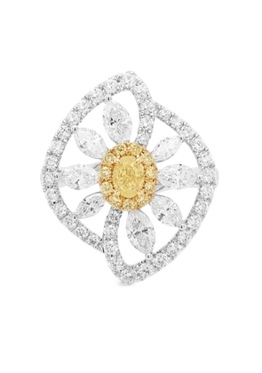 HYT Jewelry 18kt white gold yellow diamond ring - Silver