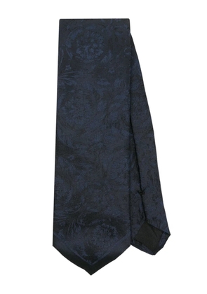 Versace Barocco jacquard silk tie - Blue