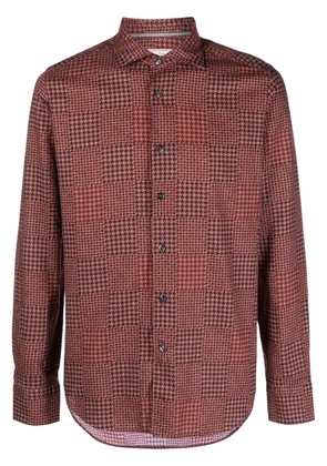 Tintoria Mattei dogtooth-print cotton shirt - Red