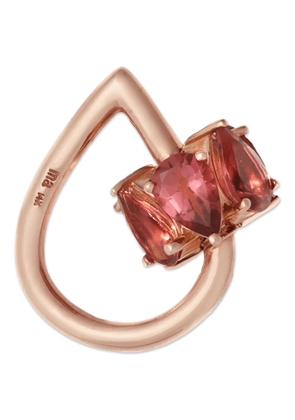 Marla Aaron 14K rose gold chubby tourmaline Droplock pendant - Silver