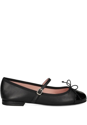 Pretty Ballerinas Irma cap-toe bow ballet flats - Black