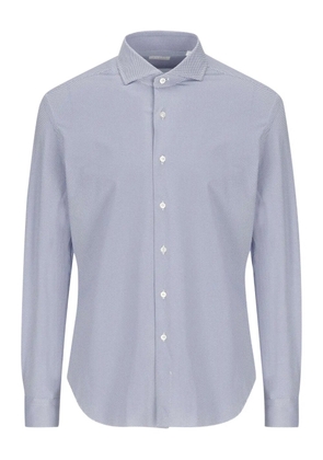 Xacus textured button-down shirt - Blue