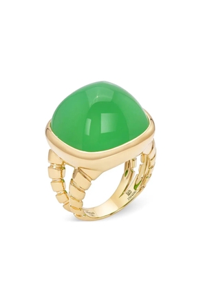 MARINA B 18K yellow gold Tigella Sugarloaf chrysoprase ring