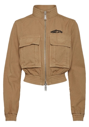 DSQUARED2 Icon cropped jacket - Neutrals