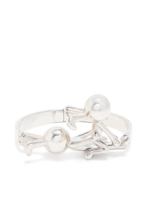 Natasha Zinko Bunny engraved-logo bracelet - Silver