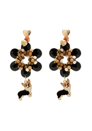 Amir Slama Bijoux corg statement drop earrings - Black