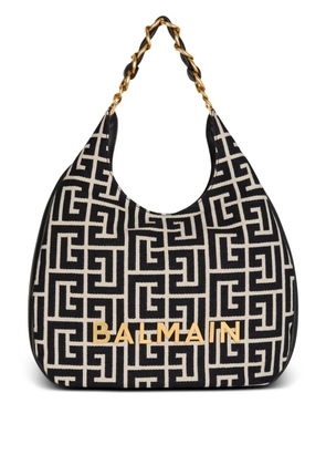 Balmain 1945 Soft Hobo Large shoulder bag - Black