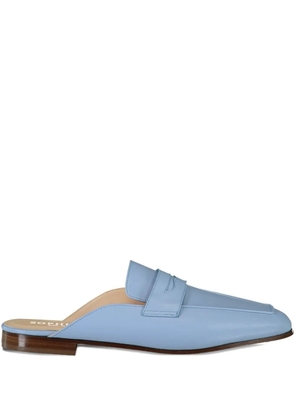 SOPHIQUE Riviera leather penny-strap mules - Blue