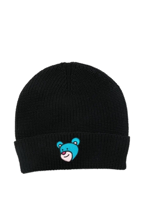 INBETWEENERS embroidered-bear beanie - Black