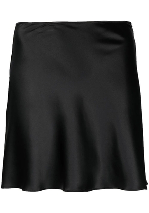 MANURÍ silk A-line skirt - Black