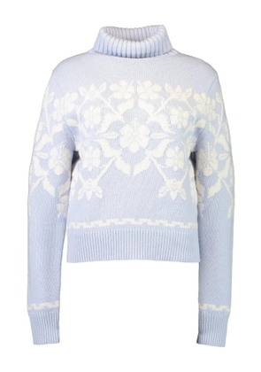 High Sport Zoe floral roll-neck sweater - Blue