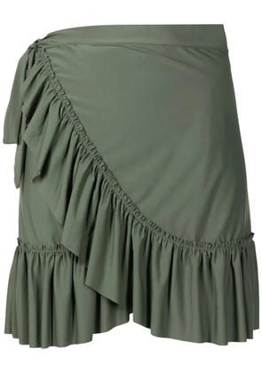 Lygia & Nanny Laurita ruffled wraparound miniskirt - Green