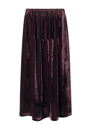 Anntian velvet long skirt - Purple