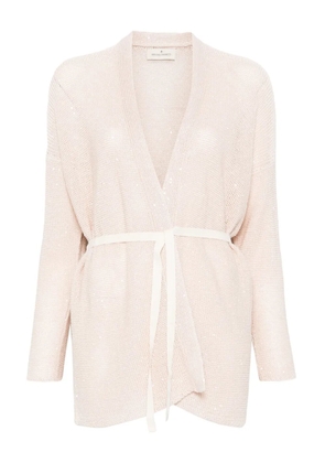 Bruno Manetti sequin-embellished cardigan - Neutrals