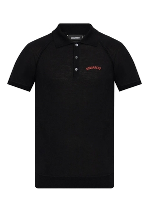 DSQUARED2 logo polo shirt - Black