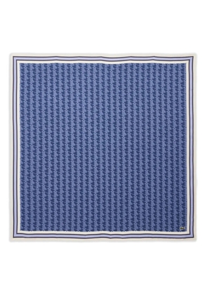 Lacoste geometric-pattern scarf - Blue