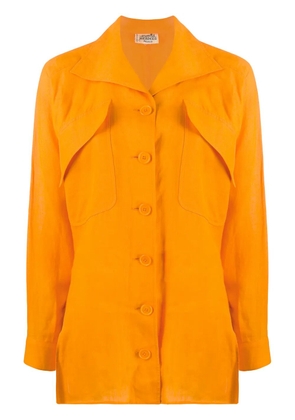 Hermès Pre-Owned pre-owned oversized pockets shirt - Orange