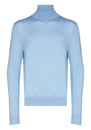 Dolce & Gabbana roll-neck fine-knit jumper - Blue