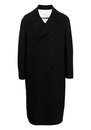 Jil Sander double-breasted cashmere coat - Blue