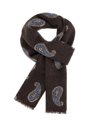 Boggi Milano paisley-print scarf - Brown