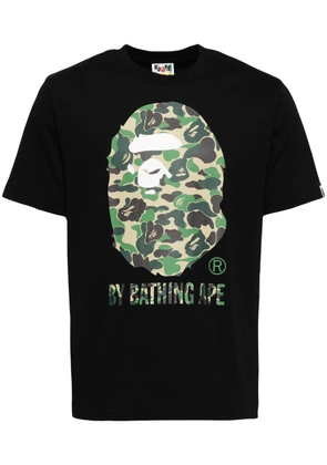 A BATHING APE® logo-print cotton T-shirt - Black