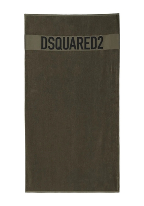 DSQUARED2 logo-print beach towel - Green