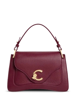 Coccinelle small C-Me flap leather shoulder bag - Purple