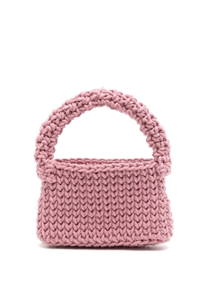 Nannacay Nicoletta crochet-knit shoulder bag - Pink