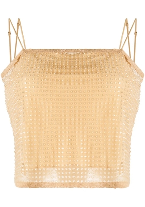 Alexander Wang crystal-embellished top - Neutrals