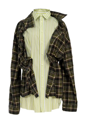 Natasha Zinko striped-pattern shirt - Green