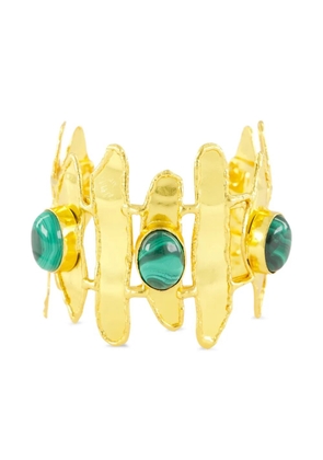 Sylvia Toledano Brutalist malachite bracelet - Gold