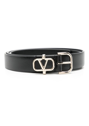 Valentino Garavani VLogo leather belt - Black