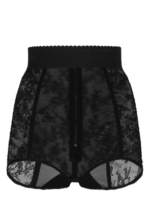 Dolce & Gabbana lace-detailing high-waist culotte briefs - Black