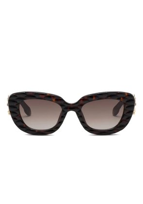 Roberto Cavalli quilted-frame sunglasses - Brown