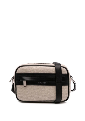 Saint Laurent Pre-Owned 2022 Small Canvas Camp Camera Bag crossbody bag - Brown