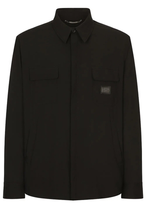 Dolce & Gabbana logo-plaque long-sleeve shirt - Black