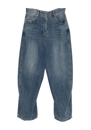 Juun.J adjustable-strap wide-leg jeans - Blue